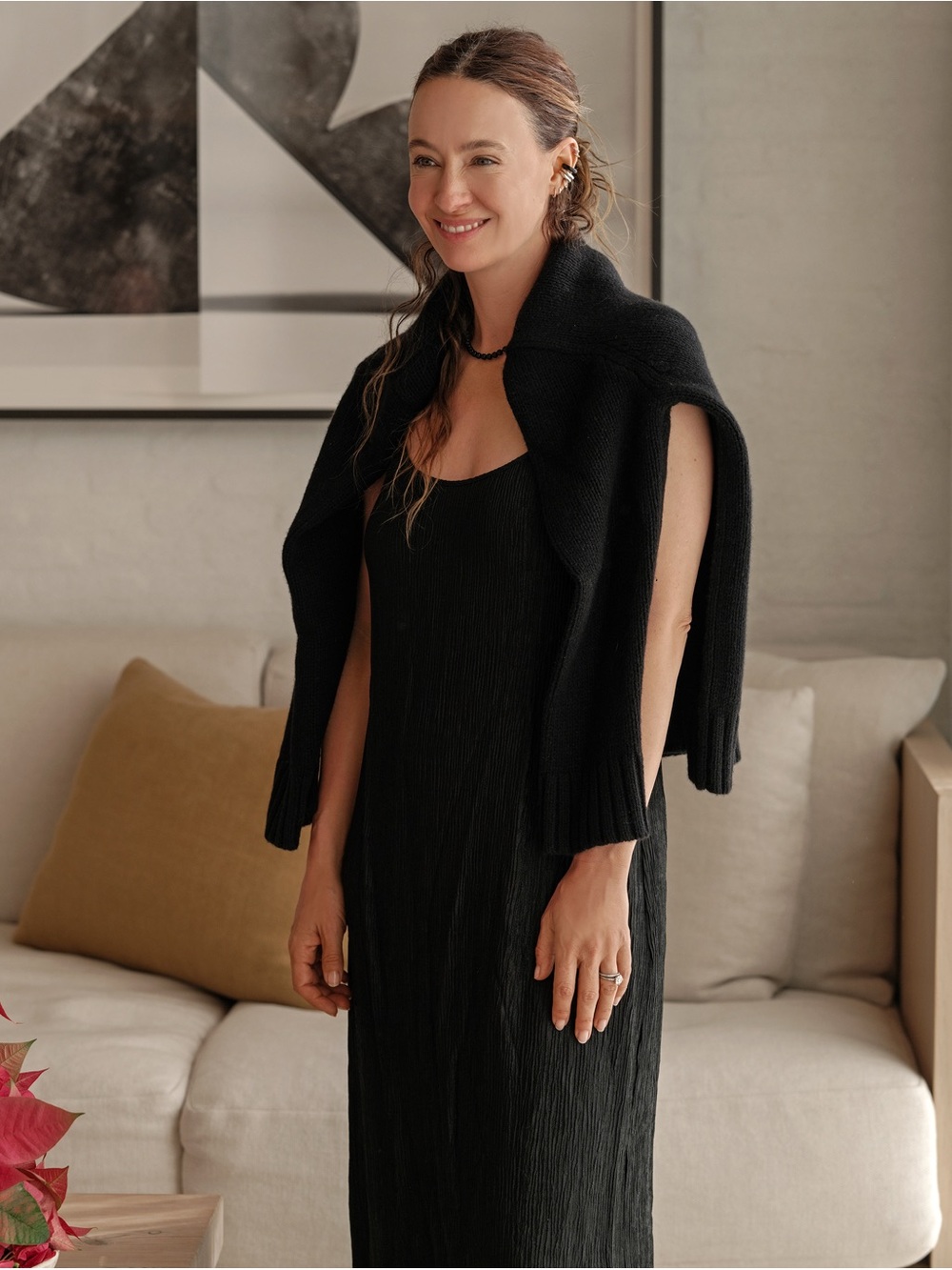 NWT! Jenni Kayne Fete Slip Dress in Black - S
